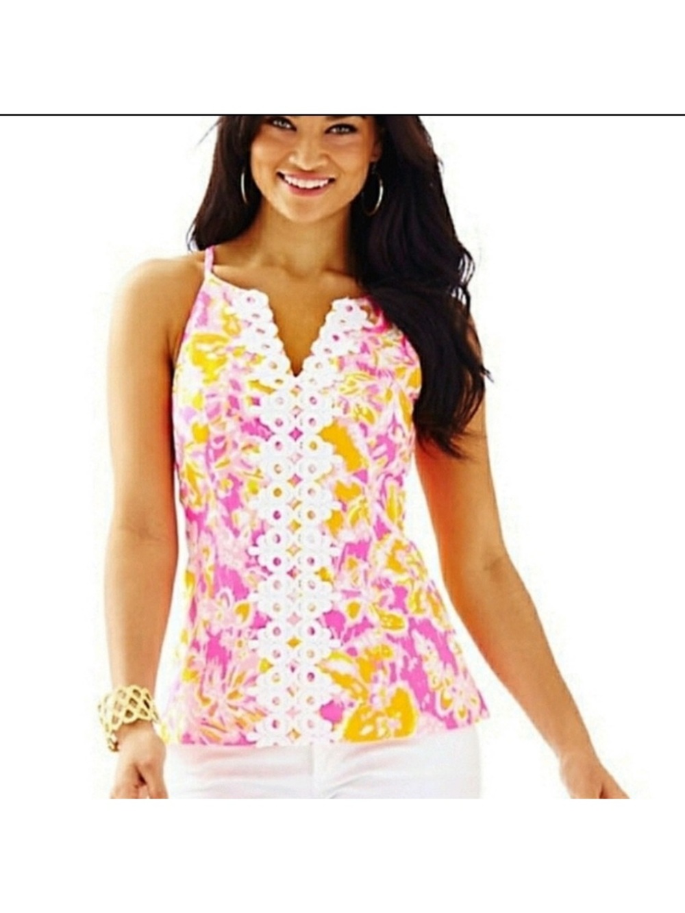 Lilly Pulitzer Magnolia Halter Top Size 0